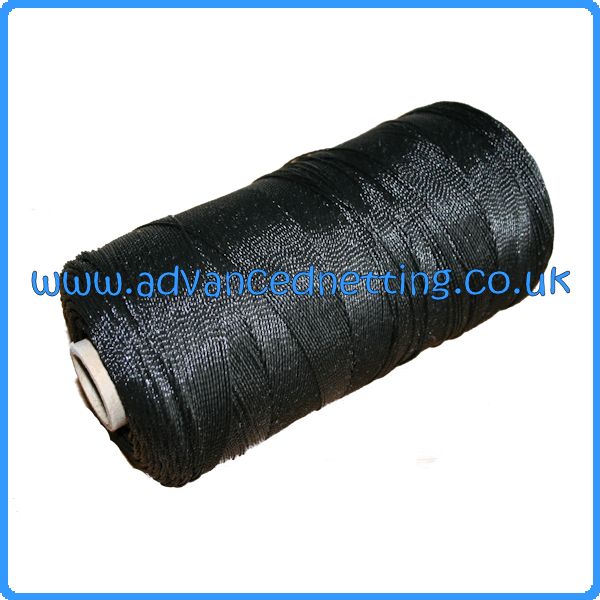 400D/12 Black Twisted PE Twine (250g Spool) - Click Image to Close